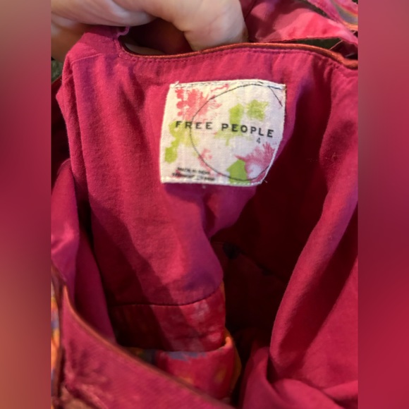 Free People Pink Floral Dress Women’s Size 4 - Picture 3 of 7